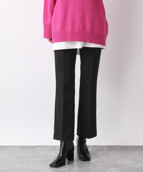JEANASIS（ジーナシス）の「サスティナブルウールライクカラーフレアパンツ/260848（その他パンツ・レディース・ブラック/ライトグレー/グリーン/ピンク・SMALL/MEDIUM）」の2枚目の写真