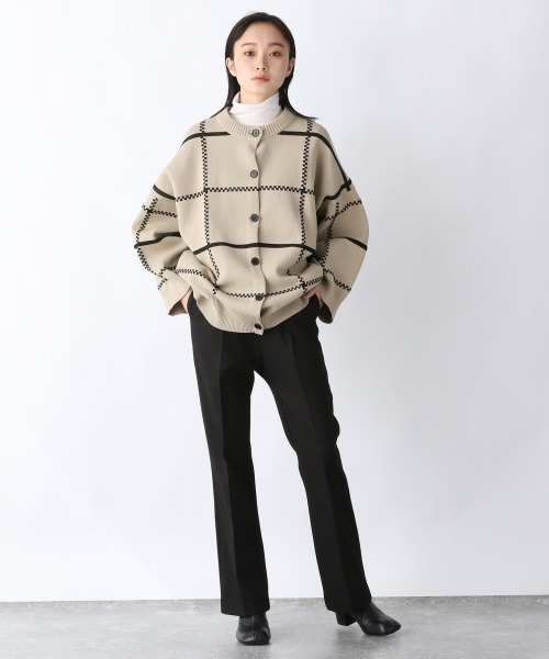 JEANASIS（ジーナシス）の「サスティナブルウールライクカラーフレアパンツ/260848（その他パンツ・レディース・ブラック/ライトグレー/グリーン/ピンク・SMALL/MEDIUM）」の5枚目の写真