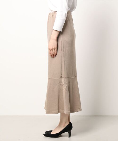 ehka sopo(エヘカソポ)の「スウェットマーメイドスカート セットアップ可能(スカート・レディース・キナリ/チャコール/ベージュ・フリ-)」の4枚目の写真