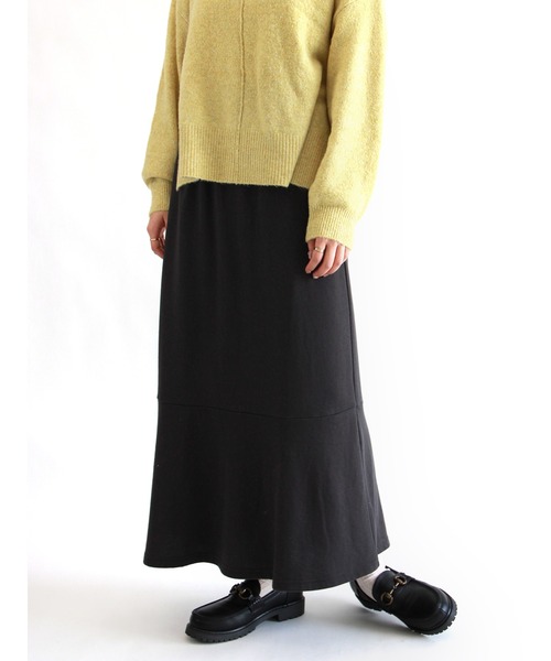 ehka sopo(エヘカソポ)の「スウェットマーメイドスカート セットアップ可能(スカート・レディース・キナリ/チャコール/ベージュ・フリ-)」の1枚目の写真