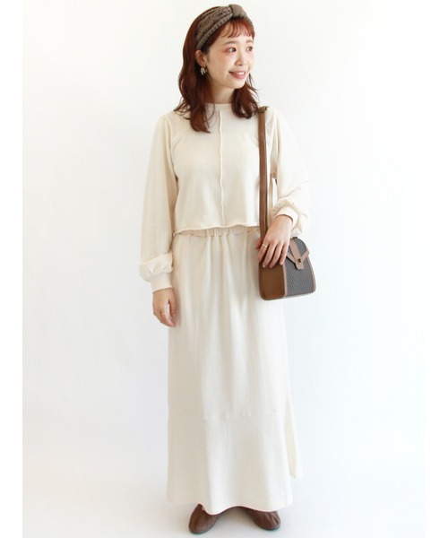 ehka sopo(エヘカソポ)の「スウェットマーメイドスカート セットアップ可能(スカート・レディース・キナリ/チャコール/ベージュ・フリ-)」の13枚目の写真