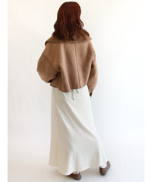 ehka sopo(エヘカソポ)の「スウェットマーメイドスカート セットアップ可能(スカート・レディース・キナリ/チャコール/ベージュ・フリ-)」の6枚目の写真