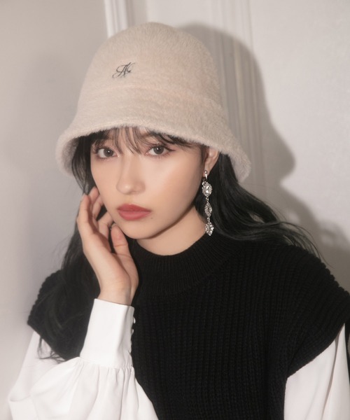 ANDGEEBEE（アンジービー）の「シャギーバケットハット（ハット・レディース・ブラック/ライトベージュ・FREE）」の13枚目の写真