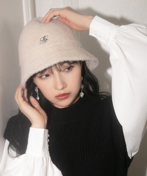 ANDGEEBEE（アンジービー）の「シャギーバケットハット（ハット・レディース・ブラック/ライトベージュ・FREE）」の12枚目の写真