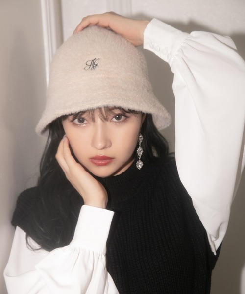 ANDGEEBEE（アンジービー）の「シャギーバケットハット（ハット・レディース・ブラック/ライトベージュ・FREE）」の11枚目の写真