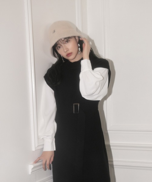 ANDGEEBEE（アンジービー）の「シャギーバケットハット（ハット・レディース・ブラック/ライトベージュ・FREE）」の9枚目の写真