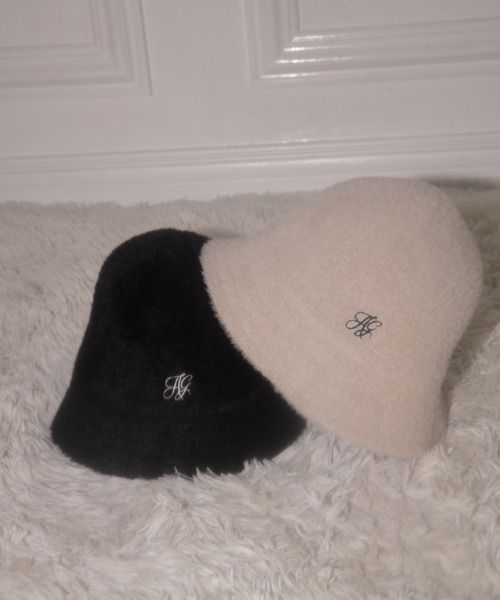 ANDGEEBEE（アンジービー）の「シャギーバケットハット（ハット・レディース・ブラック/ライトベージュ・FREE）」の4枚目の写真