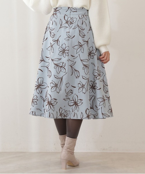 PROPORTION BODY DRESSING（プロポーションボディドレッシング）の「フロッキーフラワースカート/1212120005（スカート・レディース・グリーン/グレー・MEDIUM/SMALL）」の10枚目の写真