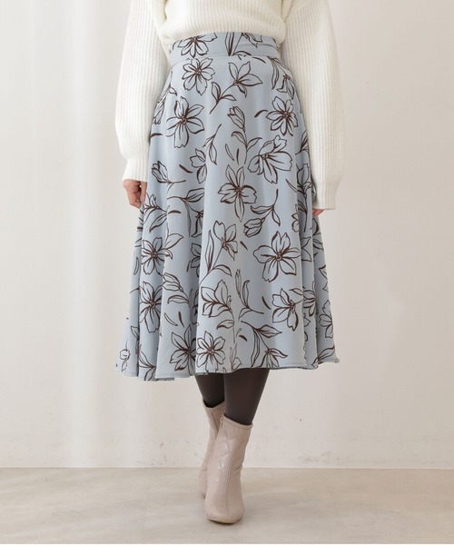 PROPORTION BODY DRESSING（プロポーションボディドレッシング）の「フロッキーフラワースカート/1212120005（スカート・レディース・グリーン/グレー・MEDIUM/SMALL）」の6枚目の写真