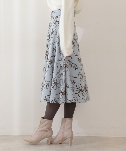 PROPORTION BODY DRESSING（プロポーションボディドレッシング）の「フロッキーフラワースカート/1212120005（スカート・レディース・グリーン/グレー・MEDIUM/SMALL）」の4枚目の写真
