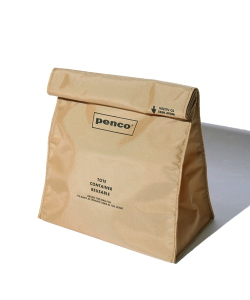 PENCO(ペンコ)の「penco/ペンコ ToGoサック ポーチ 紙袋風(ポーチ・メンズ・ホワイト/ベージュ/ダークグリーン/オレンジ/ネイビー/ブラック・FREE)」の4枚目の写真