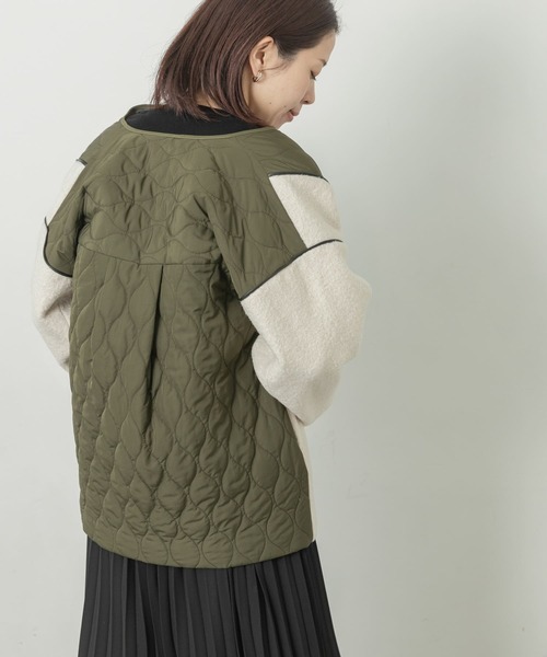 URBAN RESEARCH Sonny Label（アーバンリサーチサニーレーベル）の「キルティング切り替えブルゾン（ブルゾン・レディース・ブラック/カーキ/ブラウン系その他・FREE）」の6枚目の写真