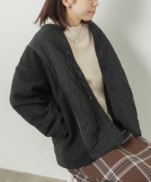 URBAN RESEARCH Sonny Label（アーバンリサーチサニーレーベル）の「キルティング切り替えブルゾン（ブルゾン・レディース・ブラック/カーキ/ブラウン系その他・FREE）」の8枚目の写真