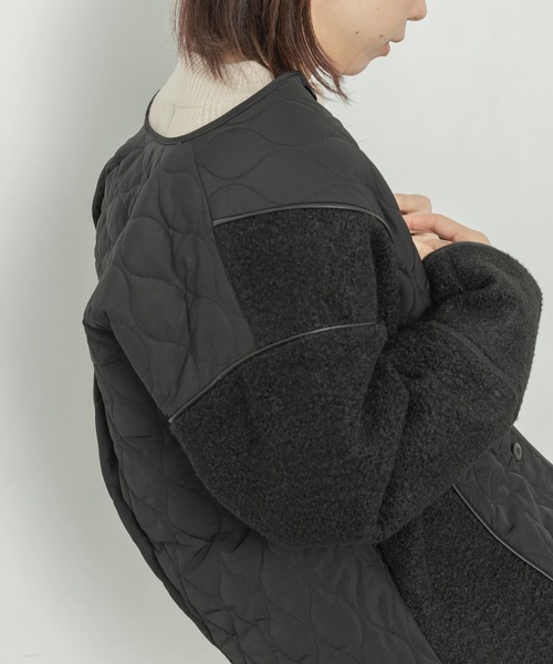 URBAN RESEARCH Sonny Label（アーバンリサーチサニーレーベル）の「キルティング切り替えブルゾン（ブルゾン・レディース・ブラック/カーキ/ブラウン系その他・FREE）」の9枚目の写真