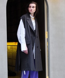 MAISON SPECIAL | ダブルクロスロングジレ【MAISON SPECIAL/メゾンスペシャル】(テーラードジャケット)