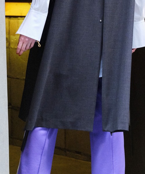 MAISON SPECIAL（メゾンスペシャル）の「ダブルクロスロングジレ【MAISON SPECIAL/メゾンスペシャル】（テーラードジャケット・レディース・アイボリー/ブラック/グレー・FREE）」の13枚目の写真