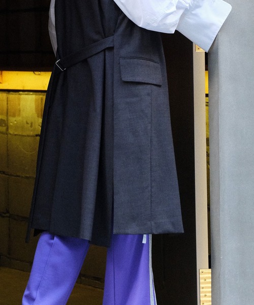 MAISON SPECIAL（メゾンスペシャル）の「ダブルクロスロングジレ【MAISON SPECIAL/メゾンスペシャル】（テーラードジャケット・レディース・アイボリー/ブラック/グレー・FREE）」の11枚目の写真