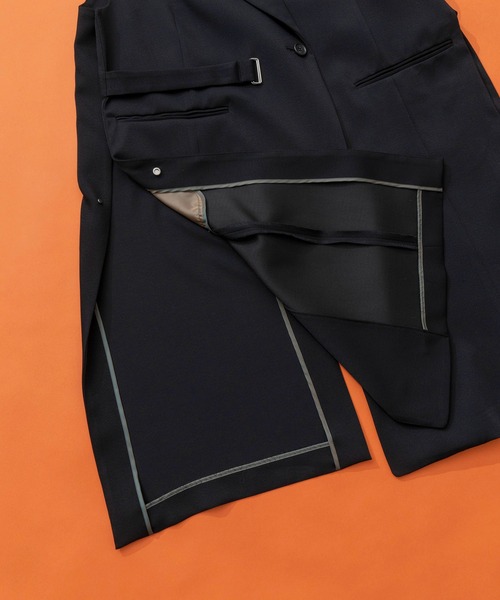 MAISON SPECIAL（メゾンスペシャル）の「ダブルクロスロングジレ【MAISON SPECIAL/メゾンスペシャル】（テーラードジャケット・レディース・アイボリー/ブラック/グレー・FREE）」の18枚目の写真