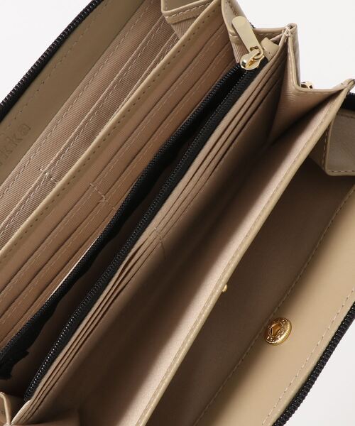 ikka（イッカ）の「3color ラウンドタバイレ 長財布（財布・レディース・ブラック/ベージュ/グリーン・FREE）」の4枚目の写真