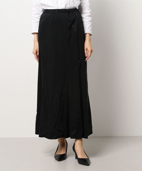 ラウンジドレス デニムマキシスカート ブラックM LOUNGEDRESS（ラウンジドレス）の「サテンマーメイドSK