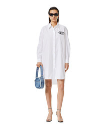 DIESEL | レディース ワンピース  シャツドレス  長袖 ビッグシルエット ロゴ(ワンピース)
