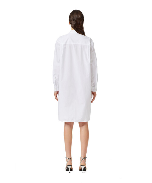 DIESEL(ディーゼル)の「レディース ワンピース シャツドレス 長袖 ビッグシルエット ロゴ(ワンピース・レディース・ホワイト/ブラック・SMALL/MEDIUM/X-SMALL/XX-SMALL)」の4枚目の写真