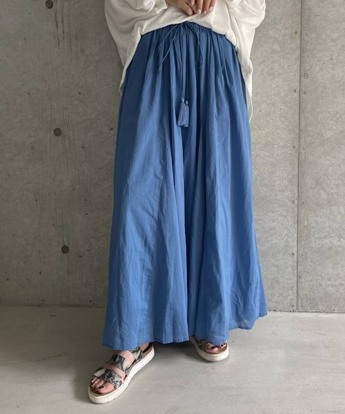 bohmal(ボマール)の「【2023SS】インド綿ギャザーマキシスカート(スカート・レディース・イエロー/オレンジ/ブルー/レッド/ロイヤルブルー/グリーン/ダークオレンジ/ブラック/ピンク・FREE)」の18枚目の写真