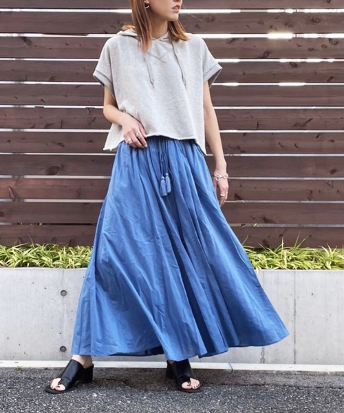 bohmal(ボマール)の「【2023SS】インド綿ギャザーマキシスカート(スカート・レディース・イエロー/オレンジ/ブルー/レッド/ロイヤルブルー/グリーン/ダークオレンジ/ブラック/ピンク・FREE)」の21枚目の写真