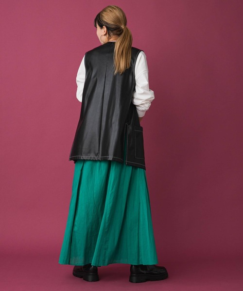 bohmal(ボマール)の「【2023SS】インド綿ギャザーマキシスカート(スカート・レディース・イエロー/オレンジ/ブルー/レッド/ロイヤルブルー/グリーン/ダークオレンジ/ブラック/ピンク・FREE)」の12枚目の写真