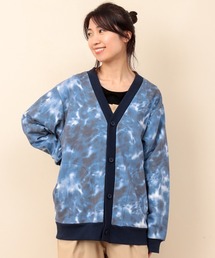 【ユニセックス】ムラ染めプリントカーディガン