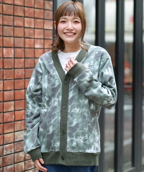 チチカカ（チチカカ）の「【ユニセックス】ムラ染めプリントカーディガン（カーディガン/ボレロ・メンズ・カーキ/ネイビー・LARGE/MEDIUM）」の16枚目の写真