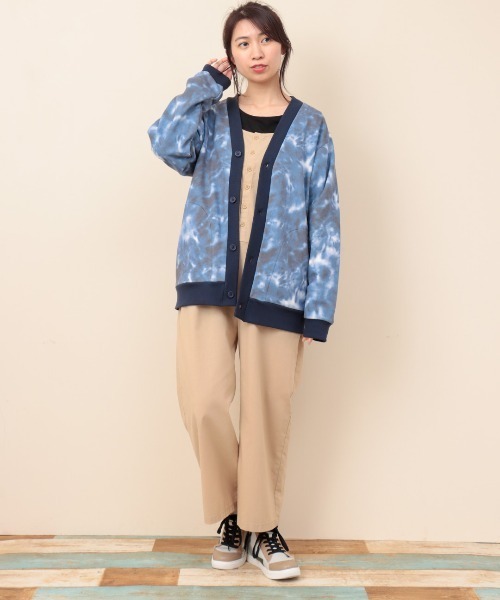 チチカカ（チチカカ）の「【ユニセックス】ムラ染めプリントカーディガン（カーディガン/ボレロ・メンズ・カーキ/ネイビー・LARGE/MEDIUM）」の10枚目の写真