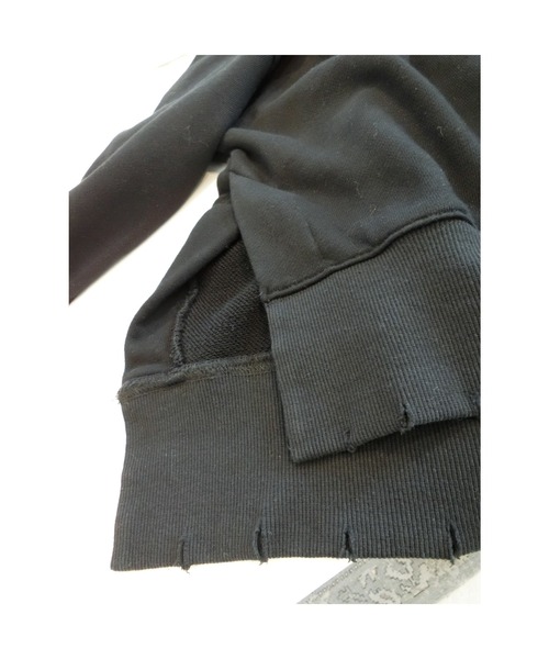 ulu(ウル)の「Original Big silhouette damage sweat(スウェット・レディース・ブラック/グリーン・FREE)」の4枚目の写真