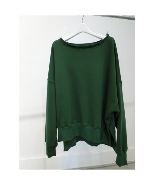 ulu(ウル)の「Original Big silhouette damage sweat(スウェット・レディース・ブラック/グリーン・FREE)」の11枚目の写真