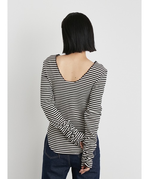【オシャレ⭐Lily Brown】ベージュ　白　ボーダー　カットソー　サイズF 楽天市場】ボーダー カットソー（ブランドリリーブラウン）（Tシャツ