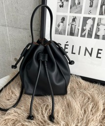 moment+ | *New Arrival*フェイクレザー 2WAY巾着ショルダーバッグ(ショルダーバッグ)