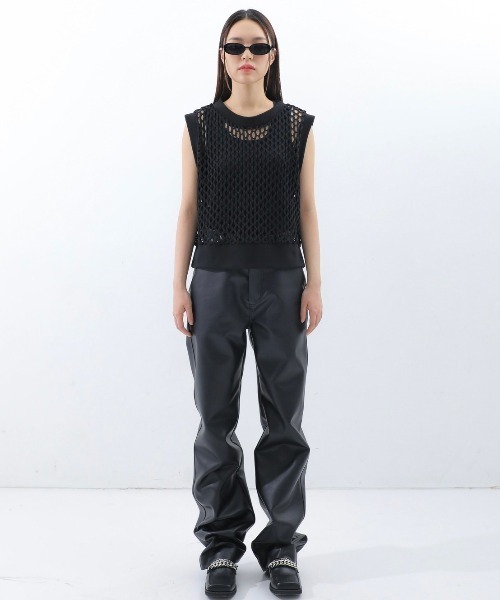 BASIC COTTON(ベーシックコットン)の「【BASIC COTTON/ベーシックコットン】22SS MESH VEST/メッシュベスト アミアミベスト(ベスト・メンズ・ブラック・ONE SIZE)」の8枚目の写真