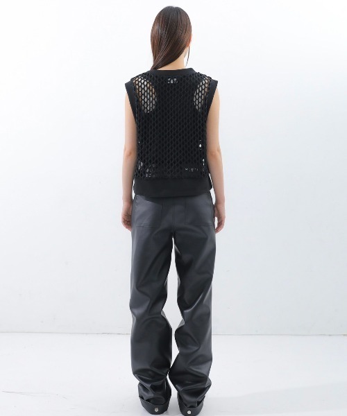 BASIC COTTON(ベーシックコットン)の「【BASIC COTTON/ベーシックコットン】22SS MESH VEST/メッシュベスト アミアミベスト(ベスト・メンズ・ブラック・ONE SIZE)」の11枚目の写真