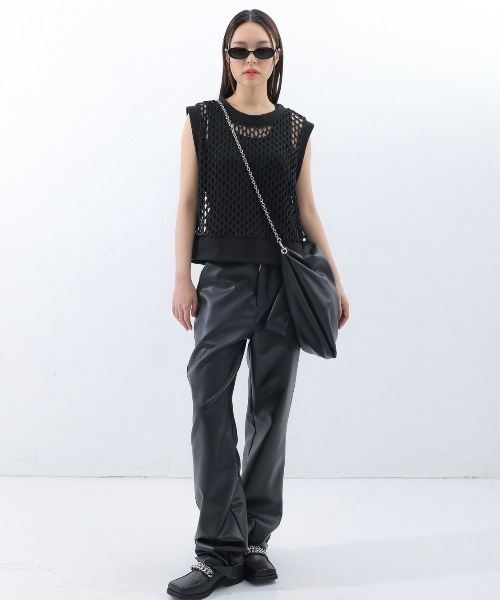 BASIC COTTON(ベーシックコットン)の「【BASIC COTTON/ベーシックコットン】22SS MESH VEST/メッシュベスト アミアミベスト(ベスト・メンズ・ブラック・ONE SIZE)」の9枚目の写真