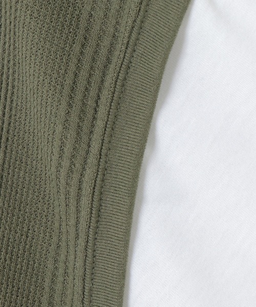 ikka（イッカ）の「5分フェイクベストT（Tシャツ/カットソー・メンズ・ライトブルー/ベージュ/ネイビー/オリーブ・S/M/L/XL）」の9枚目の写真