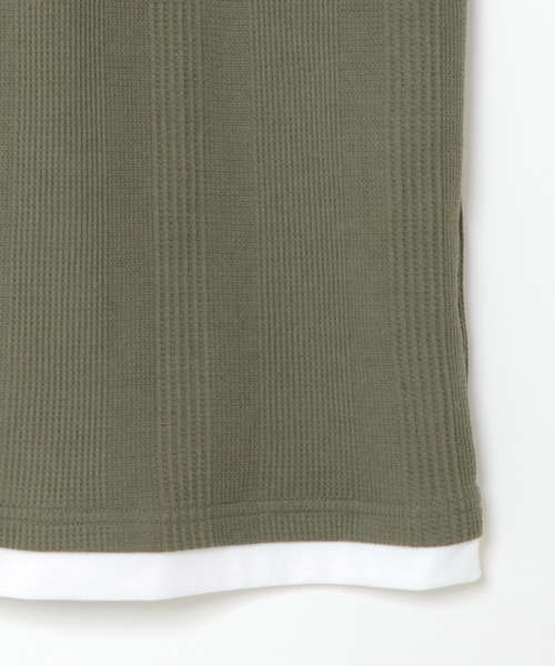 ikka（イッカ）の「5分フェイクベストT（Tシャツ/カットソー・メンズ・ライトブルー/ベージュ/ネイビー/オリーブ・S/M/L/XL）」の8枚目の写真