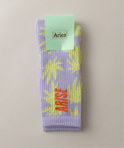 ARIES(アリーズ)の「【ARIES / アリーズ】WEED SOCKS(ソックス/靴下・メンズ・パープル系その他/オレンジ系その他・FREE)」の2枚目の写真