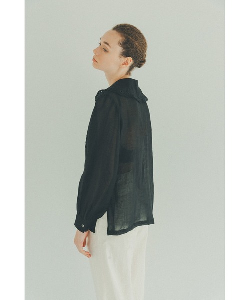 Heriter（エリテ）の「カットワークカラーブラウス（シャツ/ブラウス・レディース・ブラック/ベージュ・38）」の8枚目の写真