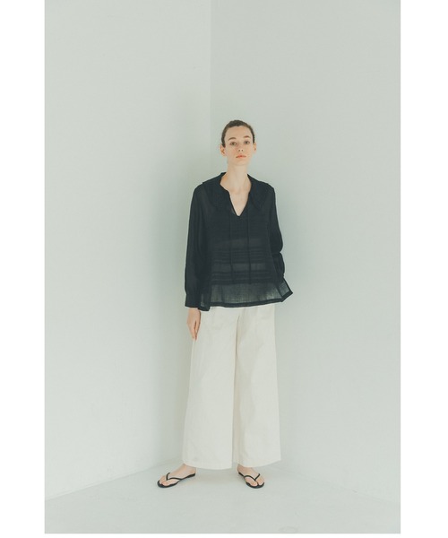 Heriter（エリテ）の「カットワークカラーブラウス（シャツ/ブラウス・レディース・ブラック/ベージュ・38）」の5枚目の写真