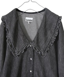 【定価4.6万】GANNI デニムシャツ ブラウス ピーターパンカラー GANNI（ガニー）の「GANNI / ガニー：【レディース】DENIM SHIRT