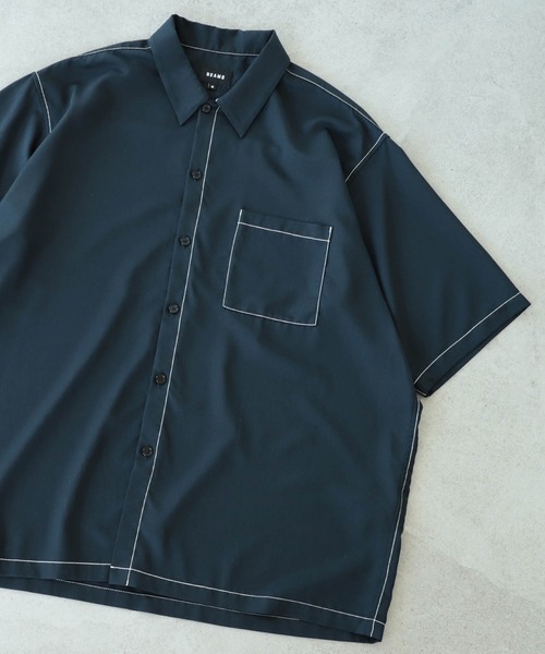 BEAMS(ビームス)の「BEAMS / ステッチ イージーフィット シャツ(シャツ/ブラウス・メンズ・ブラック/グレー/ワイン・SMALL/MEDIUM/LARGE/X-LARGE)」の5枚目の写真
