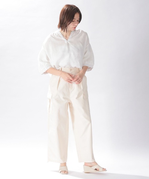niko and...(ニコアンド)の「リラックスカーゴパンツ(カーゴパンツ・レディース・アイボリー/カーキ/チャコール・MEDIUM/LARGE)」の4枚目の写真