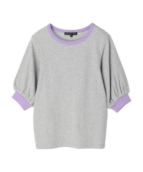 Sugar spoon（シュガースプーン）の「・SUGAR SPOON カラーリブボーダーTシャツ（Tシャツ/カットソー・レディース・ブラック/ベージュ/杢グレー/オフホワイト・FREE）」の11枚目の写真