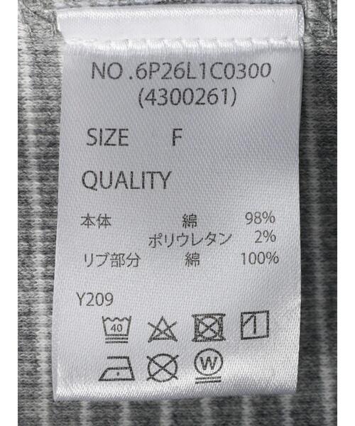 Sugar spoon（シュガースプーン）の「・SUGAR SPOON カラーリブボーダーTシャツ（Tシャツ/カットソー・レディース・ブラック/ベージュ/杢グレー/オフホワイト・FREE）」の19枚目の写真