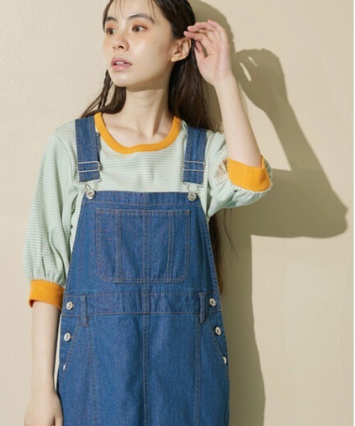 Sugar spoon（シュガースプーン）の「・SUGAR SPOON カラーリブボーダーTシャツ（Tシャツ/カットソー・レディース・ブラック/ベージュ/杢グレー/オフホワイト・FREE）」の4枚目の写真